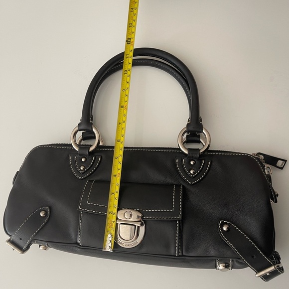 Marc Jacobs Daria Leather Shoulder Bag- Black & Silver - Picture 13 of 15